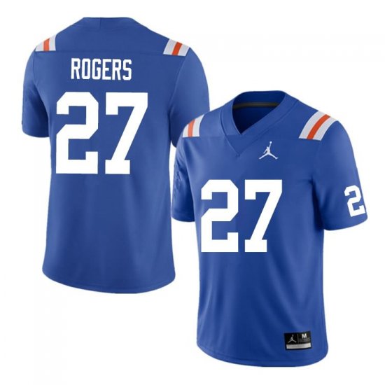 Men's Florida Gators #27 Jahari Rogers NCAA Nike Blue Throwback Authentic Stitched College Football Jersey MPF3562AH